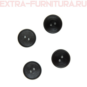 Пуговицы 17/2 черные, ПС-2,"шагрень"  упаковка 1000 шт.