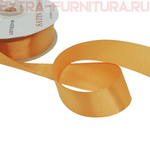 Лента атласная 24 мм цв 192 коричневый рул. 27,42м