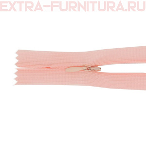 Молния потайная № 3, 50 см, цв. 136 персик п/э пл.9,3 гр/м