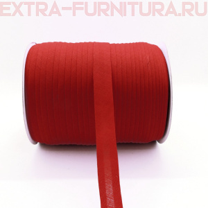 Косая бейка х/б  15мм 132м цв.257 красный