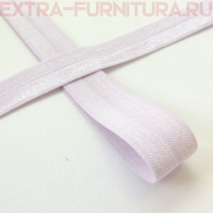 Резинка окантовочная 15мм цв.164 нежная сирень, блестящая уп. 50м