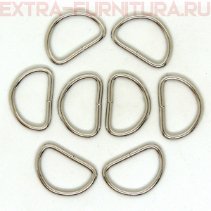 Полукольцо 15 мм (d=2 мм), цв. никель, уп.500шт А