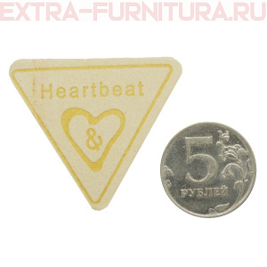 Нашивка Heartbeat цв.бежевый