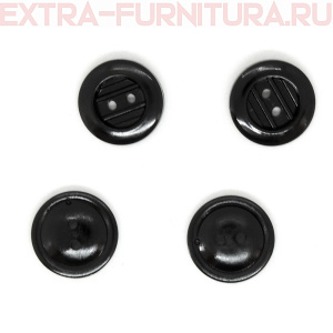 Пуговицы 17/2 черные, ПС-3,"Решетка" упаковка 1000 шт