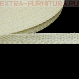 Лента киперная х/б 10 мм, цв. суровый, уп.50м, 18уп./180уп. (пл.1,8 г/м)