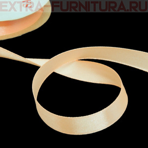 Лента атласная 12 мм цв. 033 персик рул. 27,42м