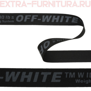 Тесьма WILL хлопок шир.25мм цв.черный/серый (уп.43м)