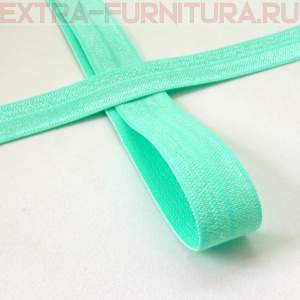 Резинка окантовочная 15мм цв.201 мятный, блестящая уп. 50м