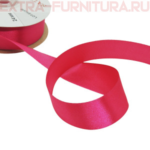 Лента атласная 24 мм цв 083 малина рул. 27,42м