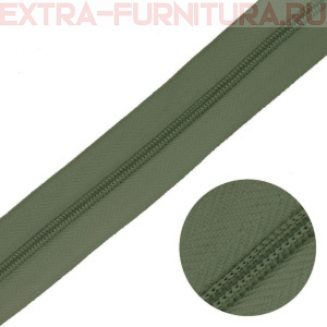 Молния рулонная спираль тип Т3, цв.327 хаки, пл.8,3 гр/м