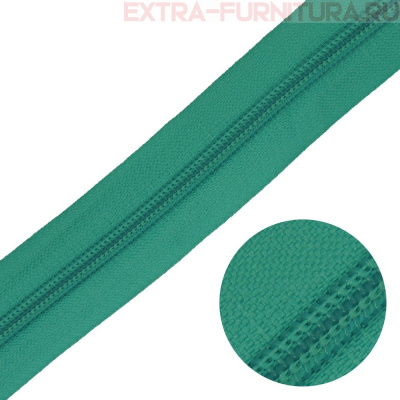 Молния рулонная спираль тип Т5, цв.257 бирюзовый, пл.14 гр/м