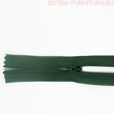 Молния потайная № 3, 50 см, цв. 272 зеленый п/э пл.9,3 гр/м