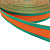Стропа двухцветная, шир.30мм, цв. изумрудный/оранжевый, уп.25м, пл. 17 гр/м