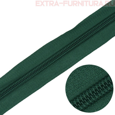 Молния рулонная спираль тип Т5, цв.272 зеленый, пл.14 гр/м