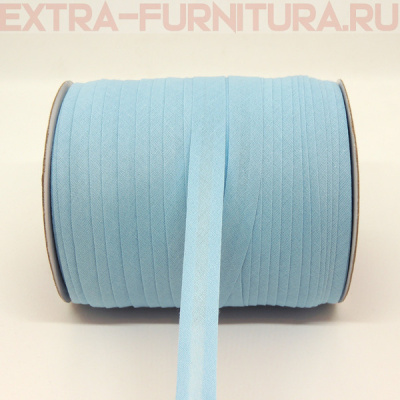 Косая бейка х/б  15мм 132м цв.184 светло-голубой